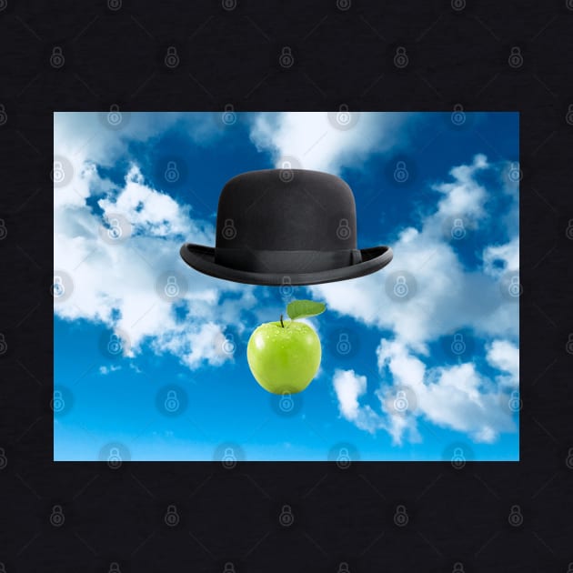 Homage to Magritte - The Son Of Man by SteelWoolBunny